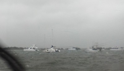 Spritz bouncing on mooring