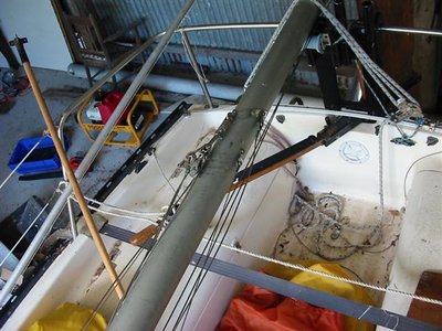 Deadeye for genny, jib swivel.