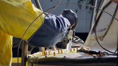 injecting epoxy