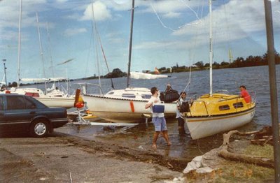 The yellow deck boat is said to be Mishka.