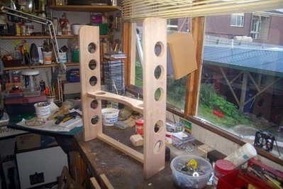 Santa's shed, where most of the woodwork is done!