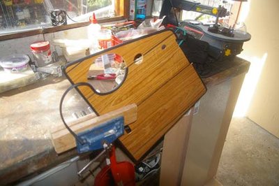 Starboard frame face plate with rubber trim part fitted.