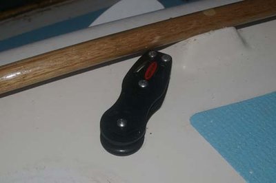 New dual angle turning blocks on either side of the pop-top hatch, bottled through the deal and sealed with white silastic.