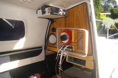 Starboard side panel showing fuse/switch box and main battery switch, ready for wiring up.