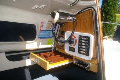Starboard inside frame with cutlery drawer open.